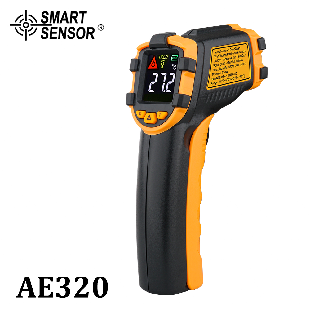 Industrial Laser Thermometer - LCD Laser Meter Digital Infrared Thermometer