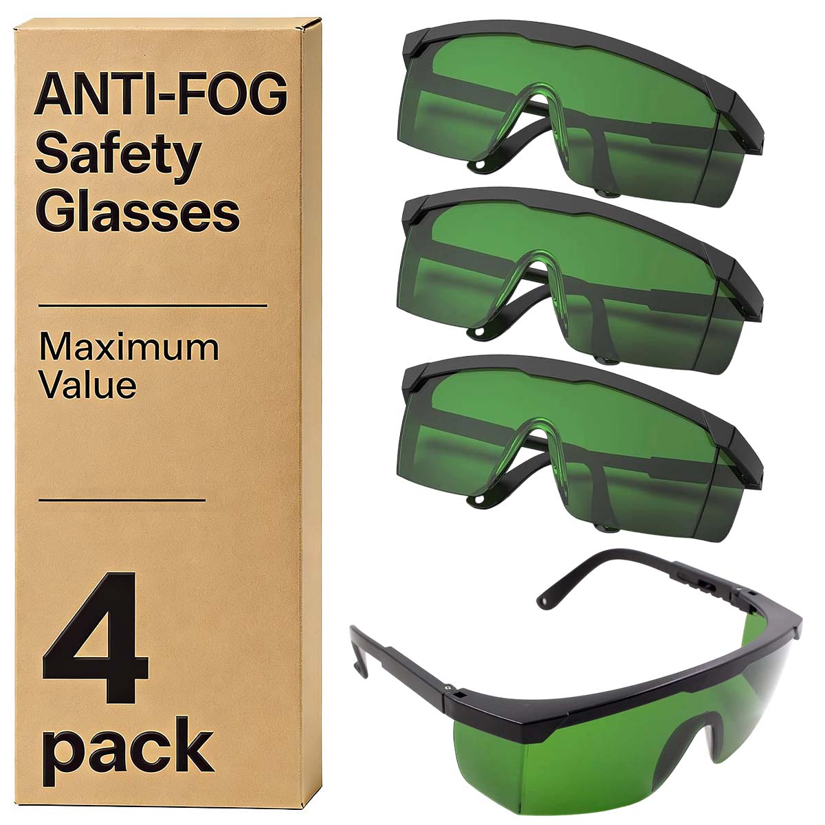 Laser Safety Goggles - 4 Pack IPL 200nm-2000nm Laser Safety