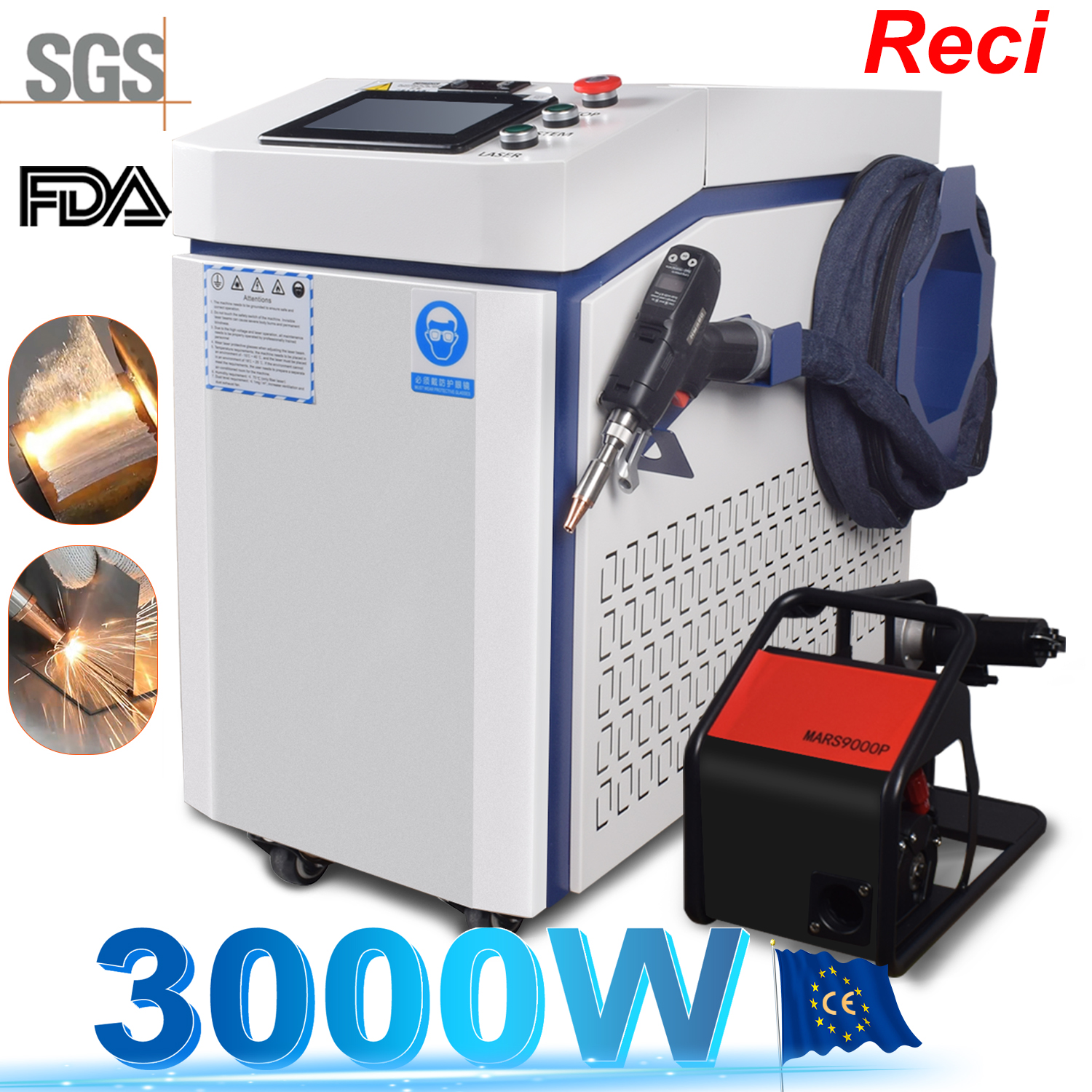 Industrial Laser Cleaning - 3000W 4 IN 1 Fiber Laser