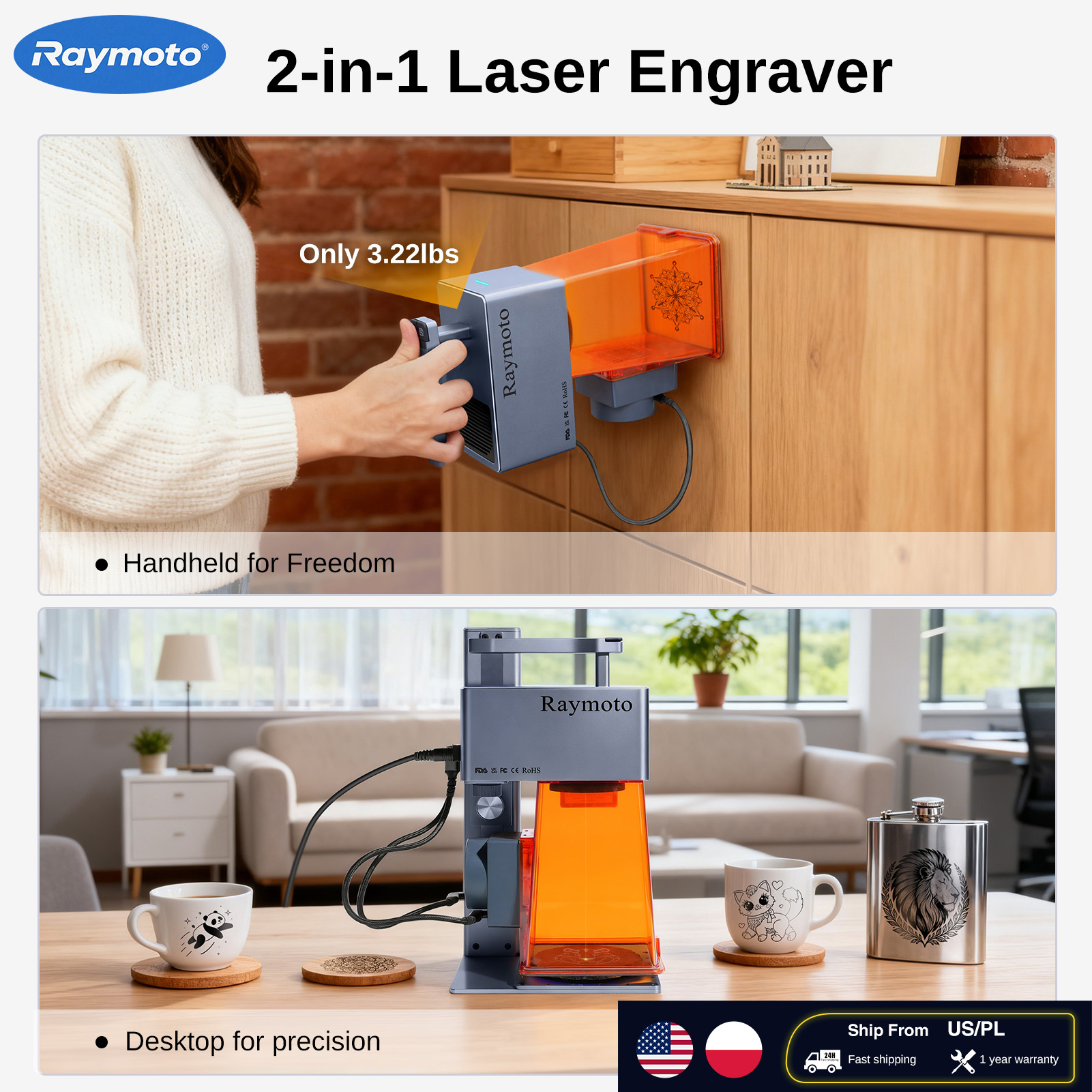 Industrial Laser Technology - Raymoto R1/R1 Pro Handheld Laser Engraver