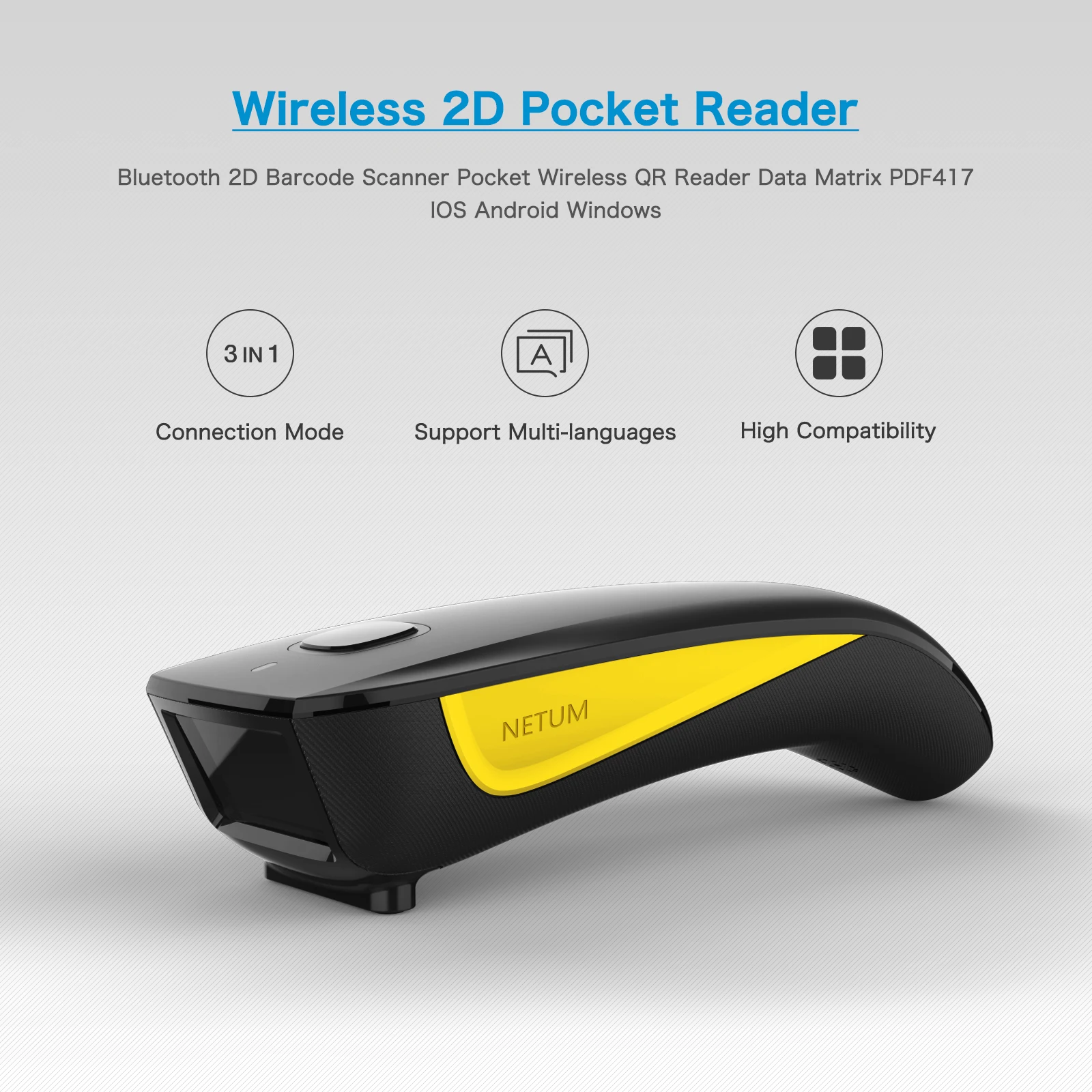 NETUM C750 Bluetooth 2D Barcod – Industrial Laser Beam recenzja i cena