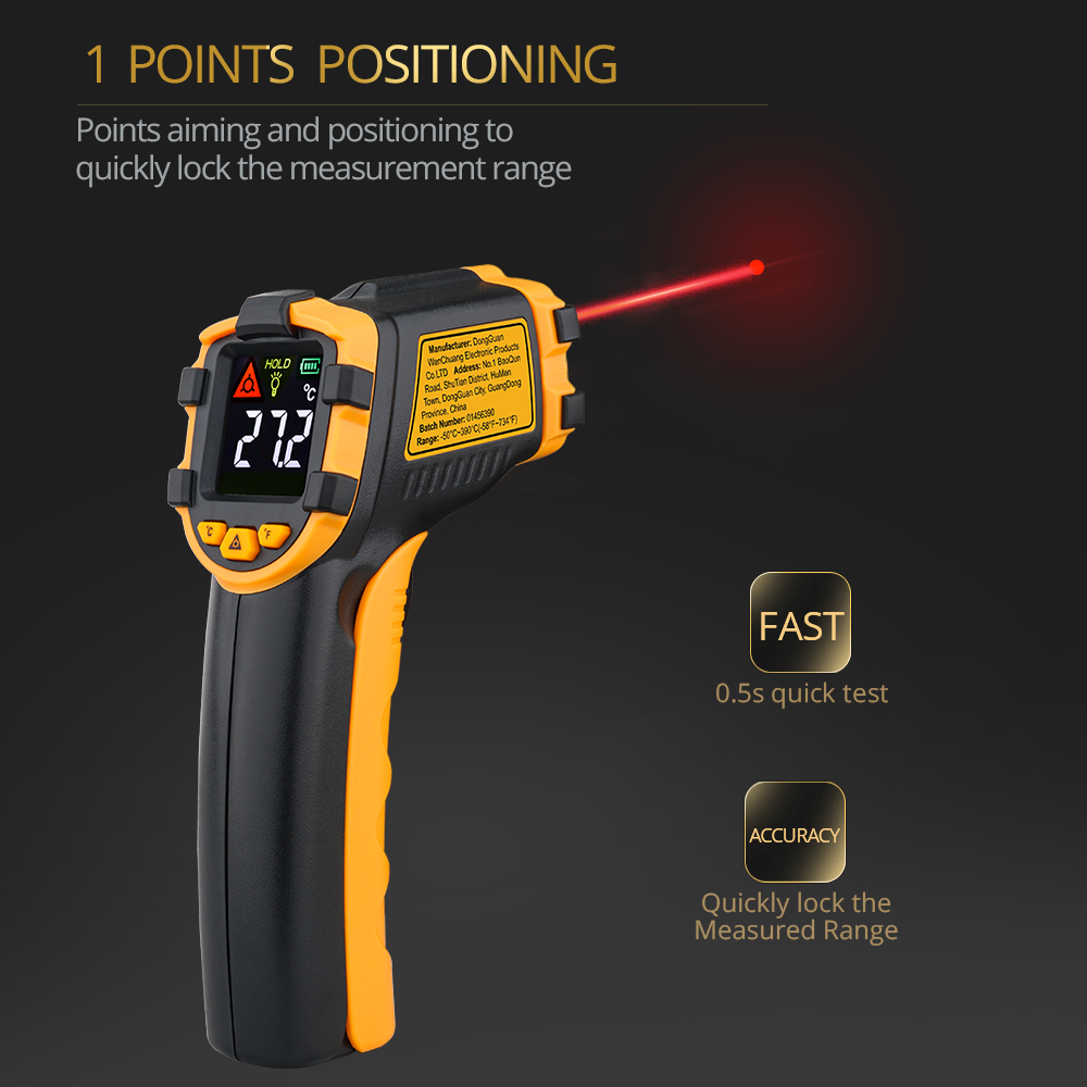 LCD Laser Meter Digital Infrar – Industrial Laser Thermometer recenzja i cena