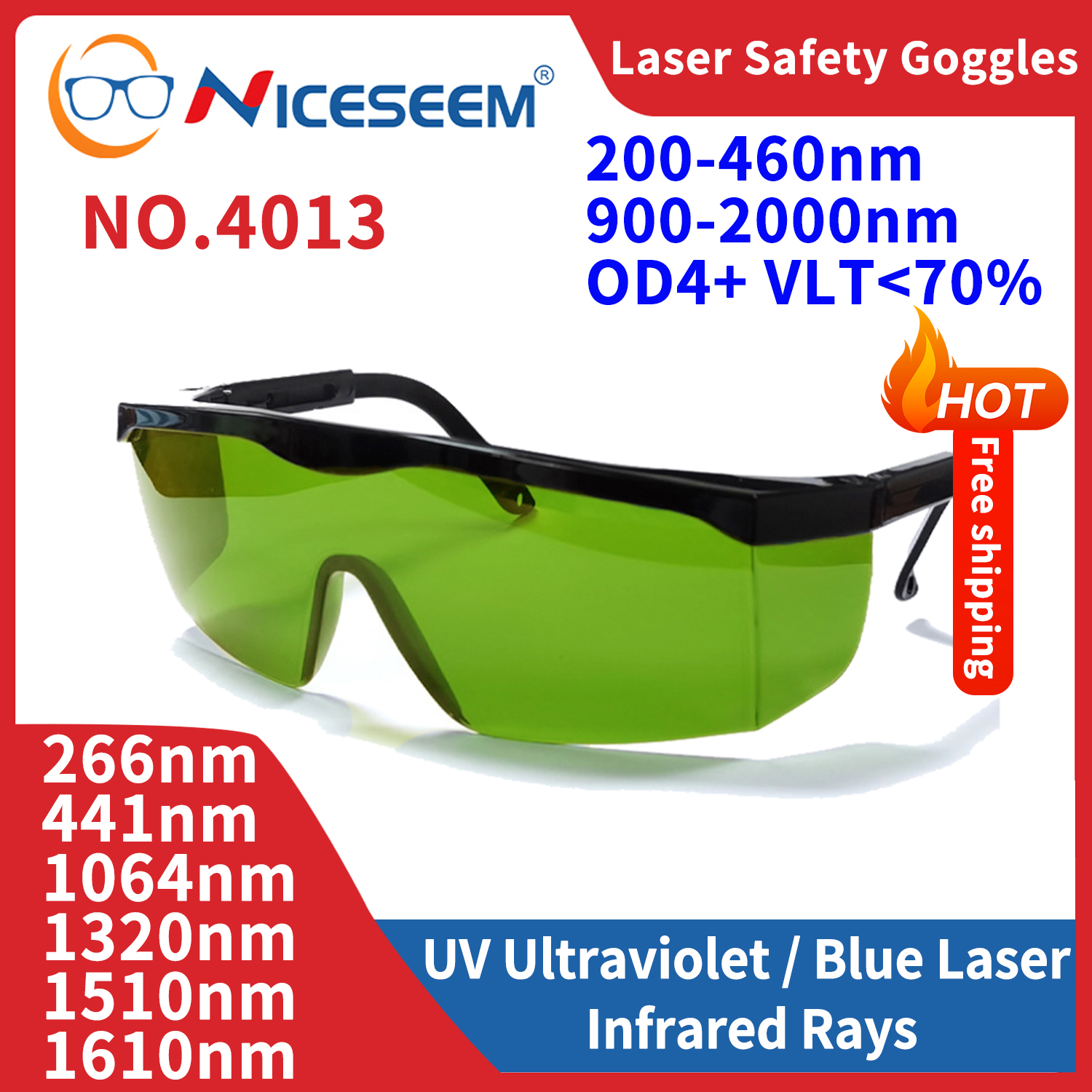 CO2 1064nm Infrared 355nm UV L – Laser Safety Goggles recenzja i cena