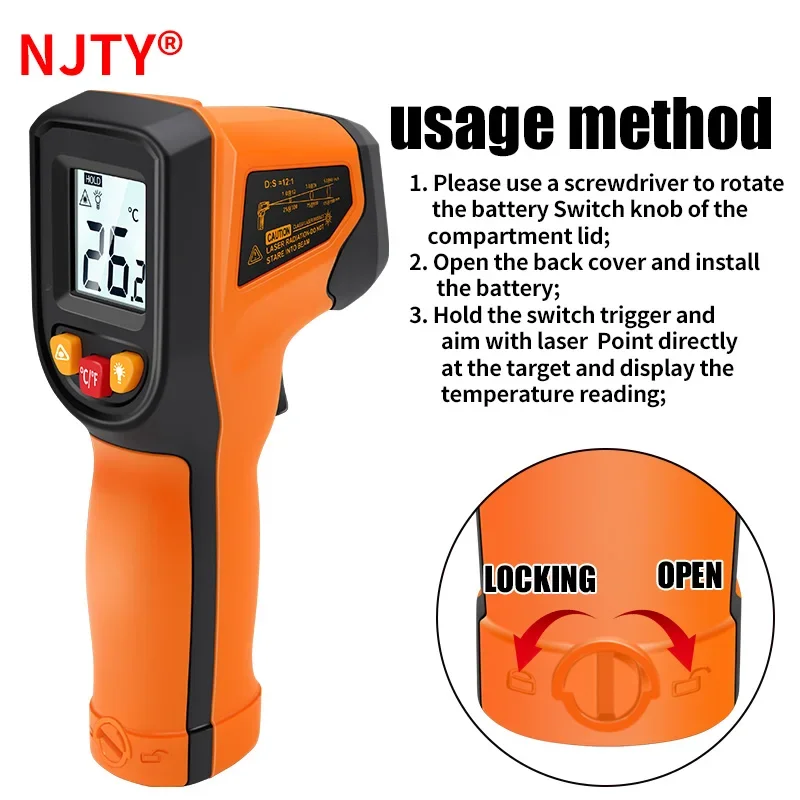 T400 T600 Digital Infrared The – Industrial Laser Thermometer recenzja i cena