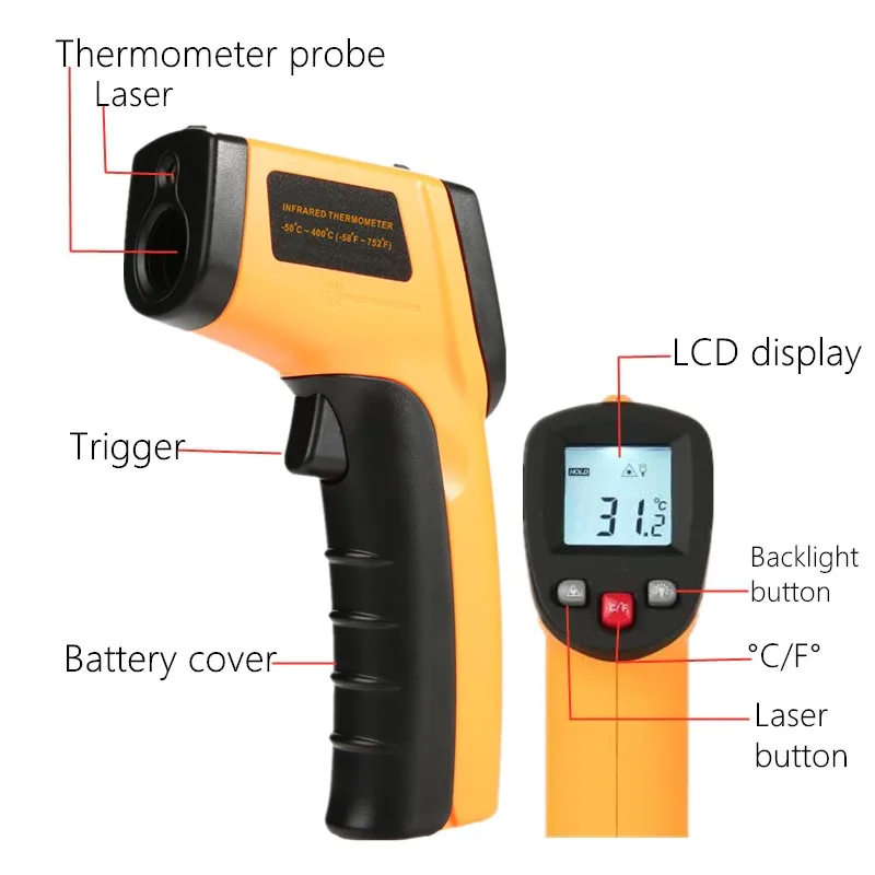 Digital Infrared Thermometer N – Industrial Laser Thermometer recenzja i cena