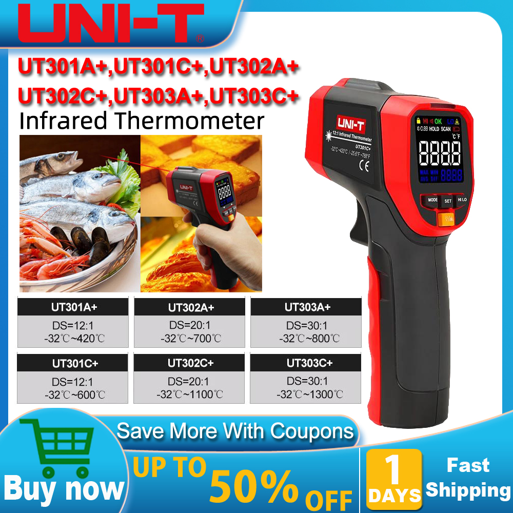 UNI-T UT301A+ UT301C+ Non Cont – Industrial Laser Thermometer recenzja i cena