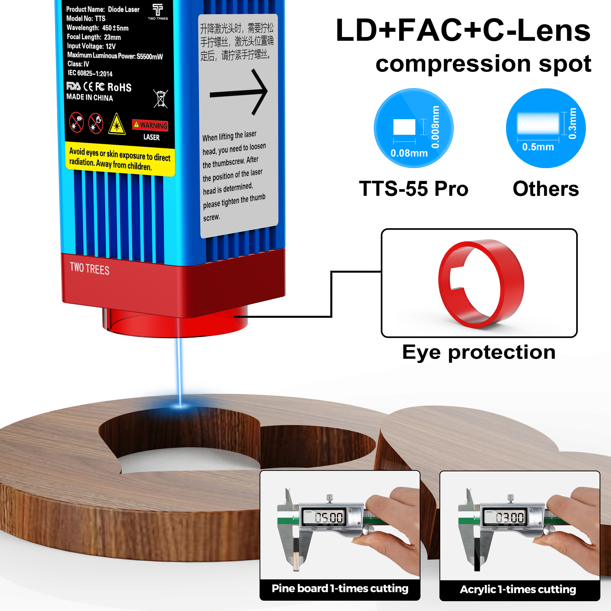 TWOTREES TTS-55 Laser Engravin – Co2 Laser Engraving Machine recenzja i cena
