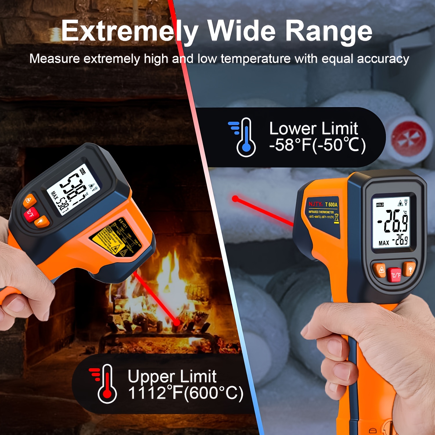 NJTY T600T600A Laser Temperatu – Industrial Laser Thermometer recenzja i cena