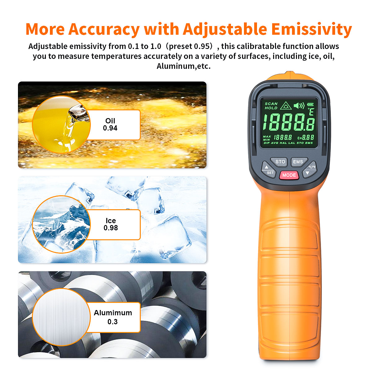 DT1000 DT1600 Infrared Thermom – Industrial Laser Thermometer recenzja i cena