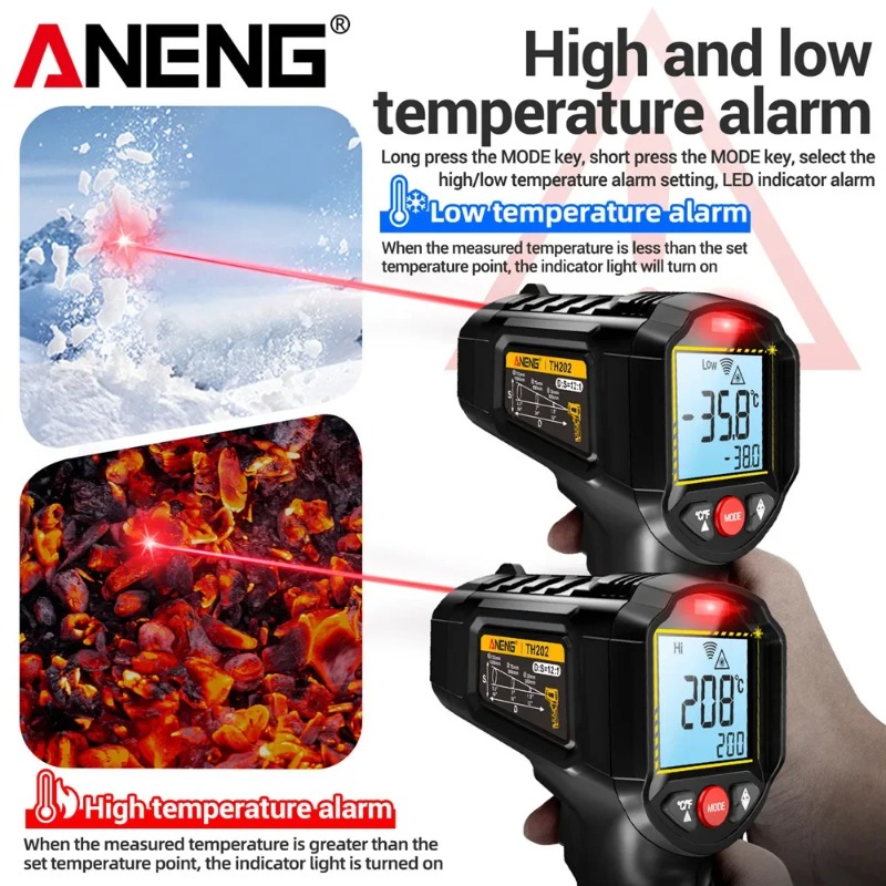 ANENG TH202 Industrial Handhel – Industrial Laser Thermometer recenzja i cena