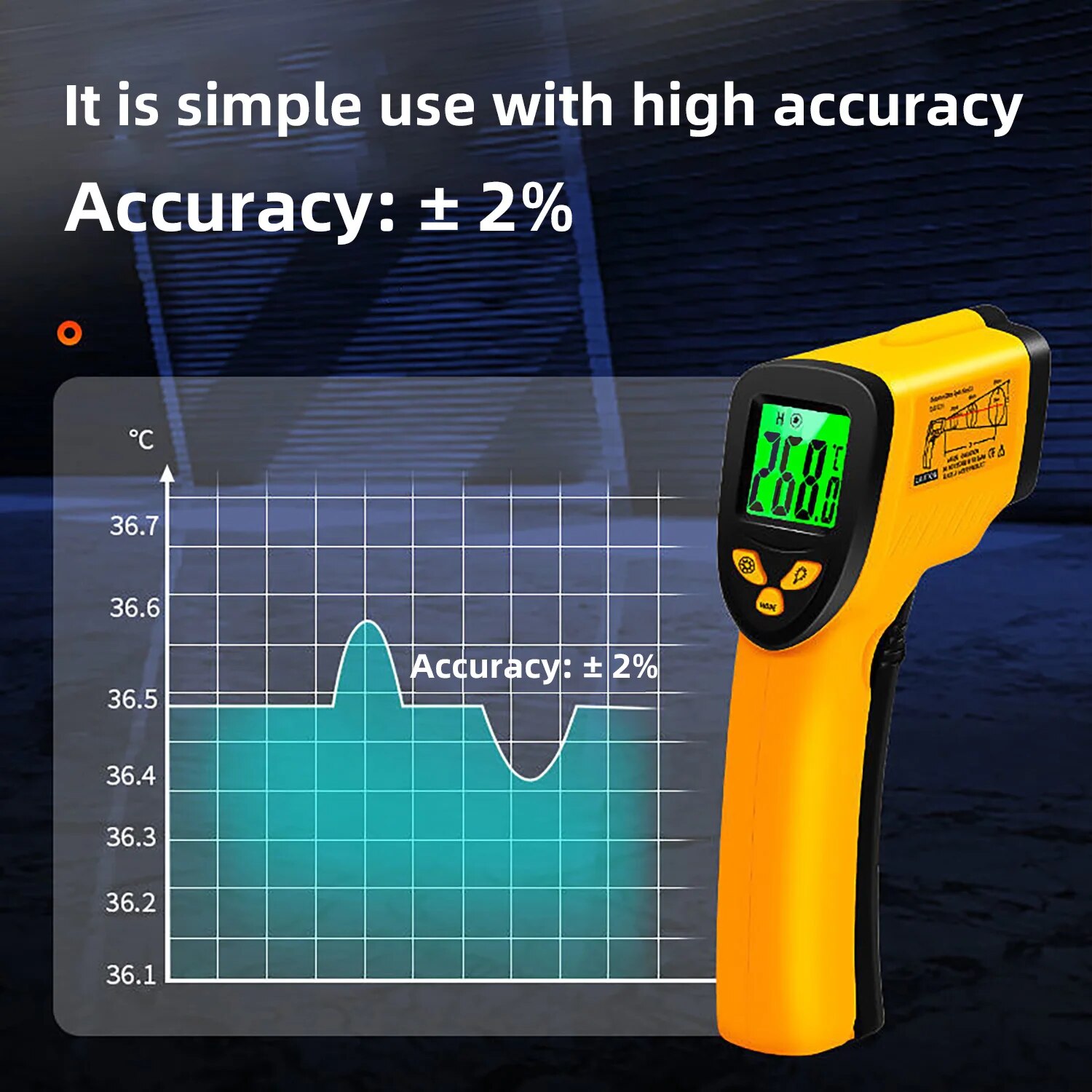 Digital Infrared Thermometer - – Industrial Laser Thermometer recenzja i cena