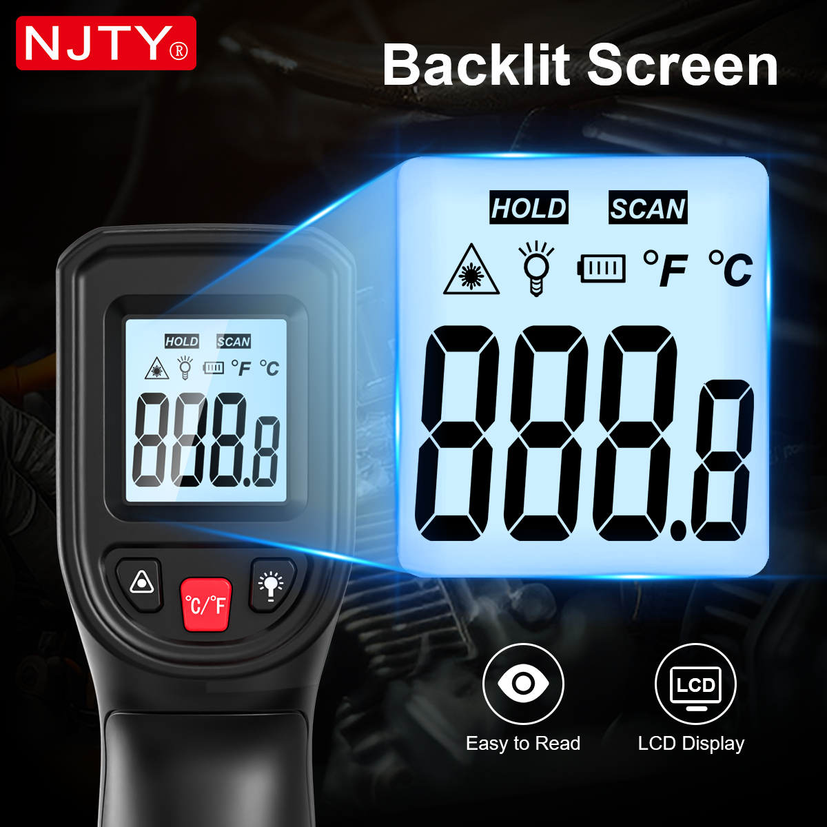 NJTY T600 Infrared Thermometer – Industrial Laser Thermometer recenzja i cena