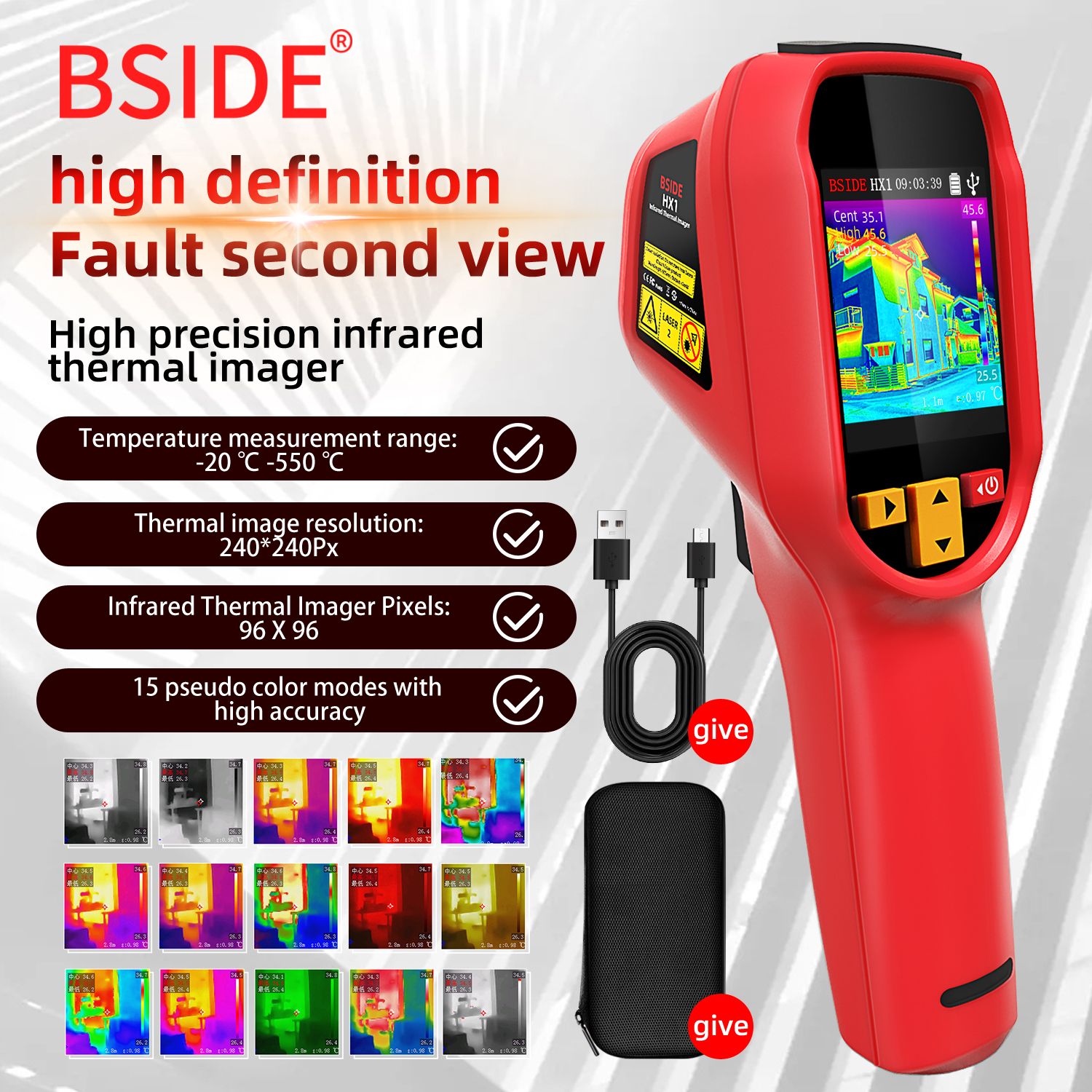 BSIDE Thermal Imager Camera HX – Industrial Laser Thermometer recenzja i cena