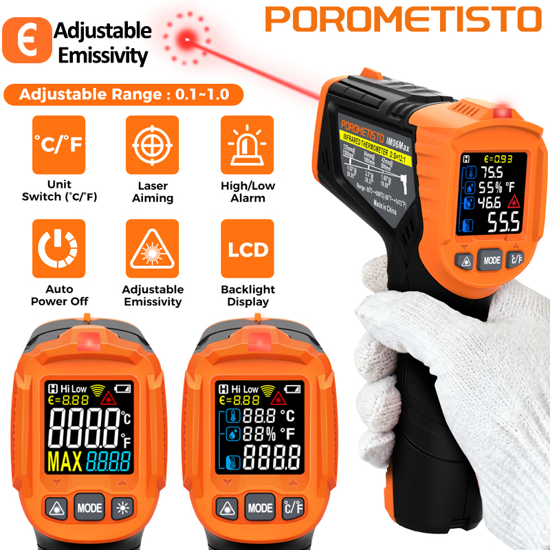 -50~380C Infrared Thermometer  – Industrial Laser Thermometer recenzja i cena