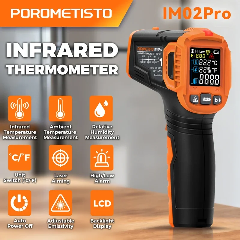 -50~380C Infrared Thermometer  – Industrial Laser Thermometer recenzja i cena
