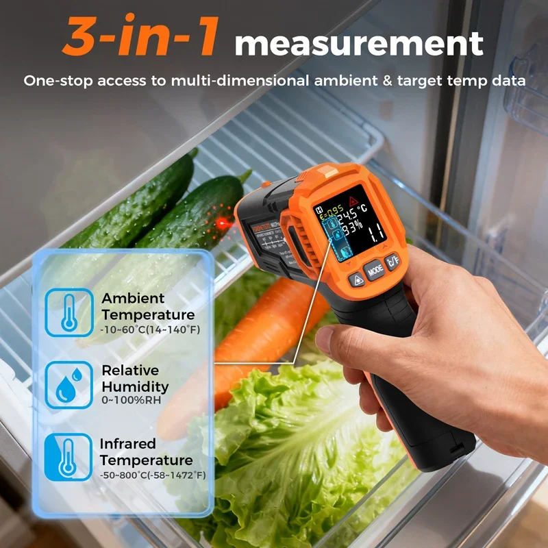 -50~380C Infrared Thermometer  – Industrial Laser Thermometer recenzja i cena